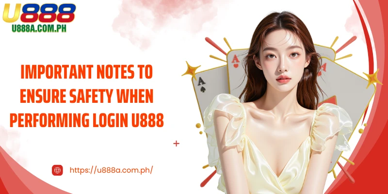 Important notes to ensure safety when performing Login U888